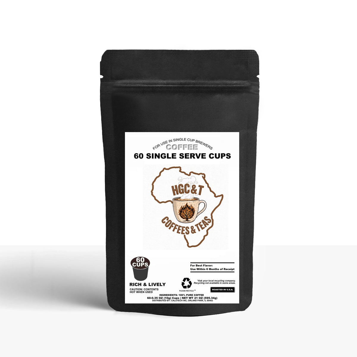 60 Pack Single Serve Coffee Capsules from HGC&T Coffees & Teas